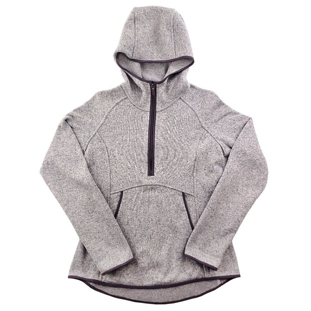 Lululemon Fleece Thank You Pullover Hoodie 1/2 Zip W3BEGS Smoky Blush Size 6